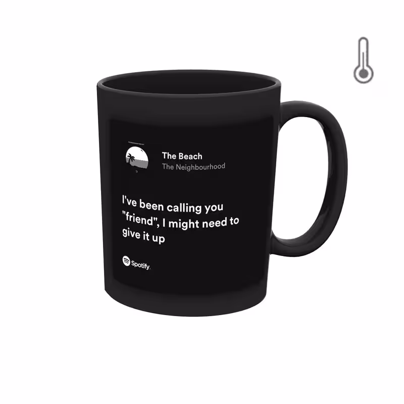 خرید ماگ-لیوان حرارتی  تکست اهنگ the beach