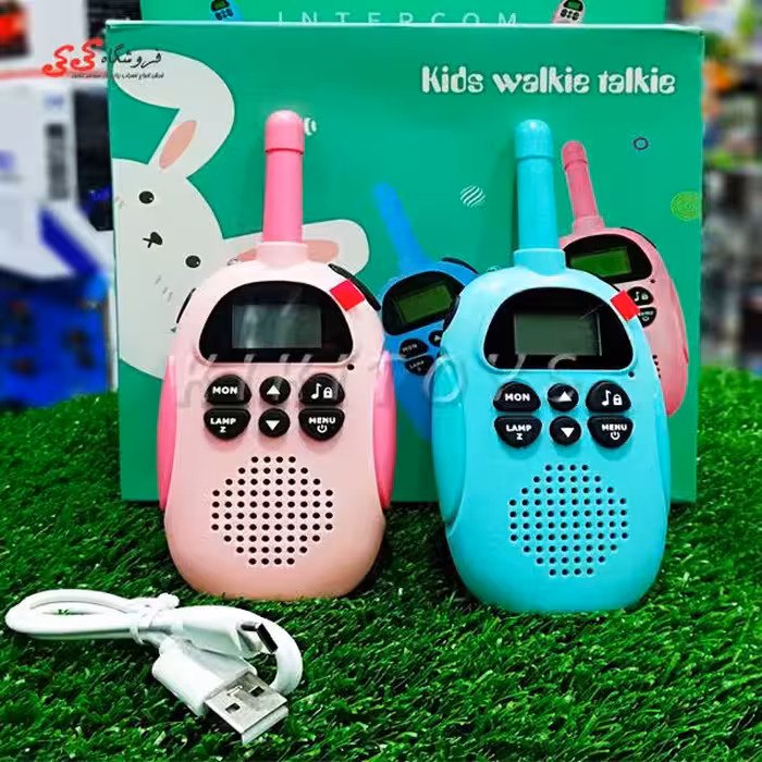 بی سیم اسباب بازی شارژی دو رنگ Kids Walkie Talkie