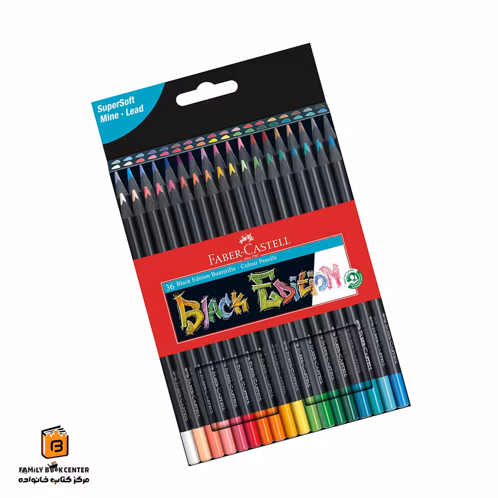 مداد رنگی 36 رنگ Black Edition فابرکاستل (FABER CASTELL)