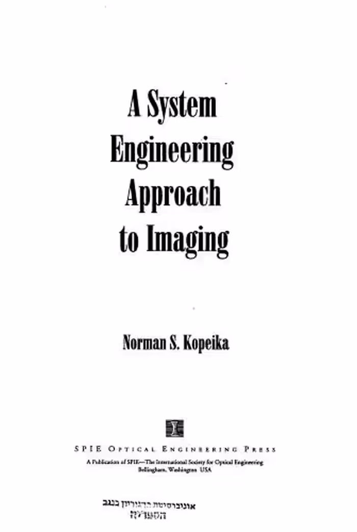 خرید و دانلود نسخه کامل کتاب A system Engineering Approach to Imaging