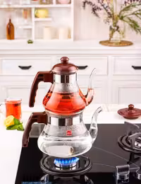 کتری قوری پیرکس شعله مستقیم سانگ سان SONGSAN (کتری1.6 لیتر،قوری0.8 لیتر)