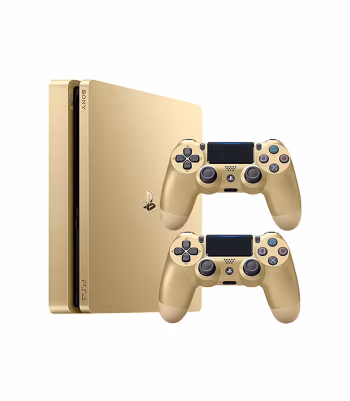 کنسول بازی سونی مدل PlayStation 4 Slim Gold ظرفیت 500 گیگابایت به همراه یک دسته اضافی