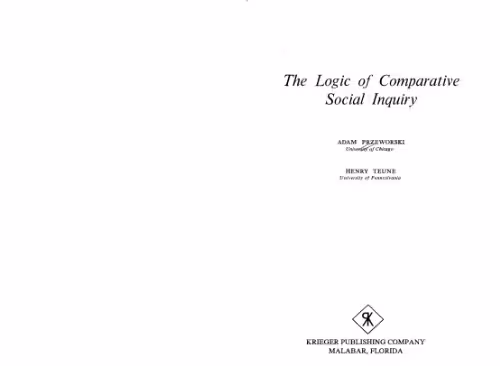 خرید و دانلود نسخه کامل کتاب The Logic of Comparative Social Inquiry