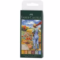 ست 6 عددی ماژیک طراحی فابر کاستل مدل Pitt Artist Pen