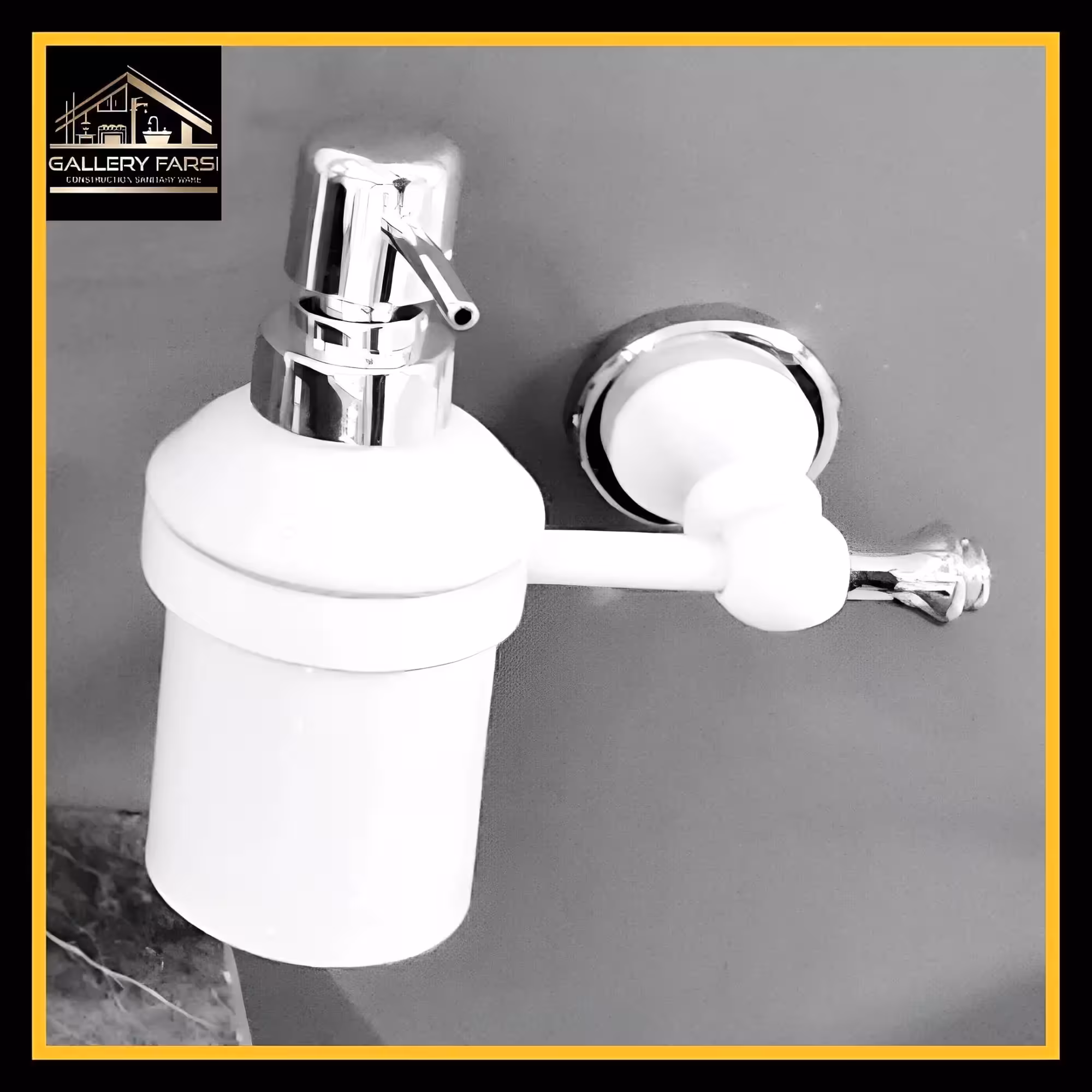 جا مایع دیواری سفید کروم کد51