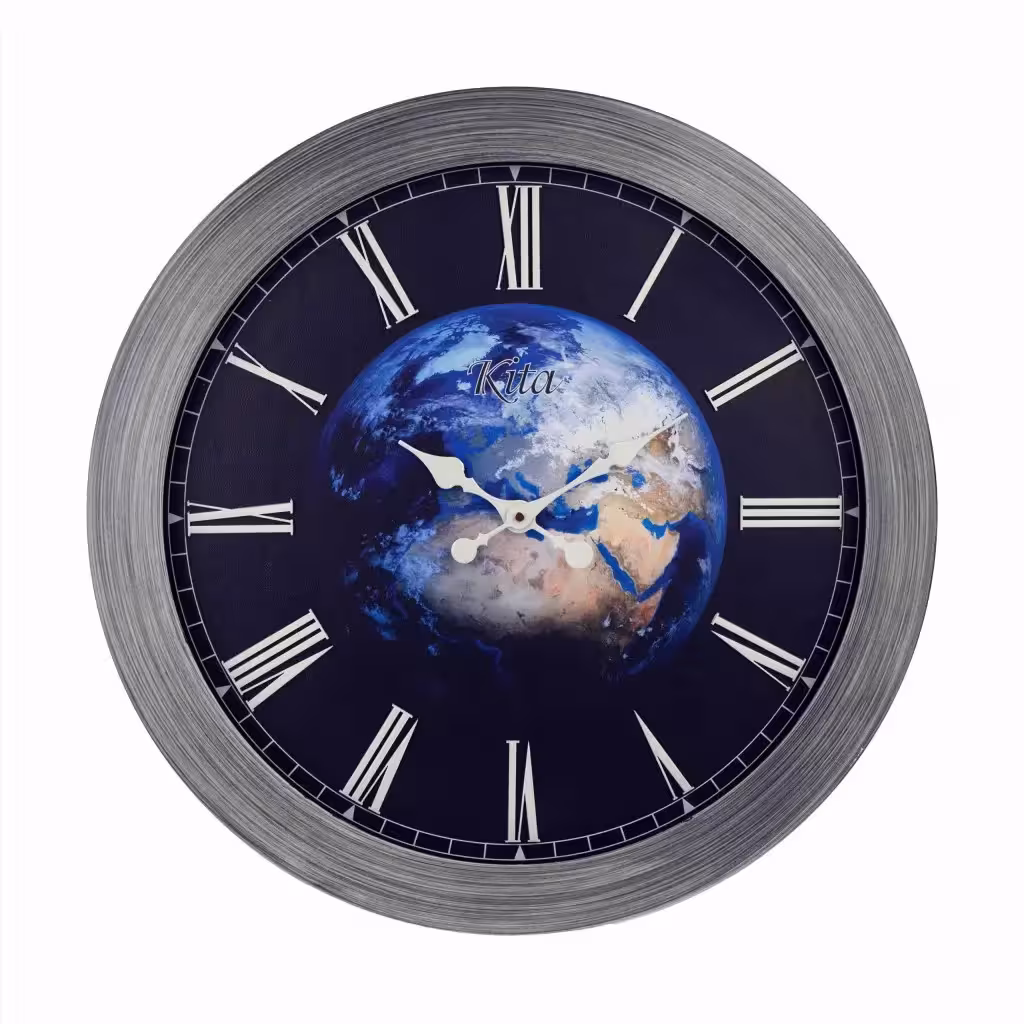 ساعت دیواری چوب و چرم آنتیک کد 714