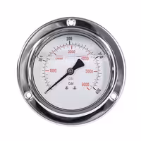 گیج فشار صفحه 10 سانت روغنی 400 بار تابلویی