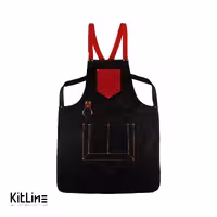 پیشبند ترگال مشکی خرج کار قرمز مدل آرسین تک فرم