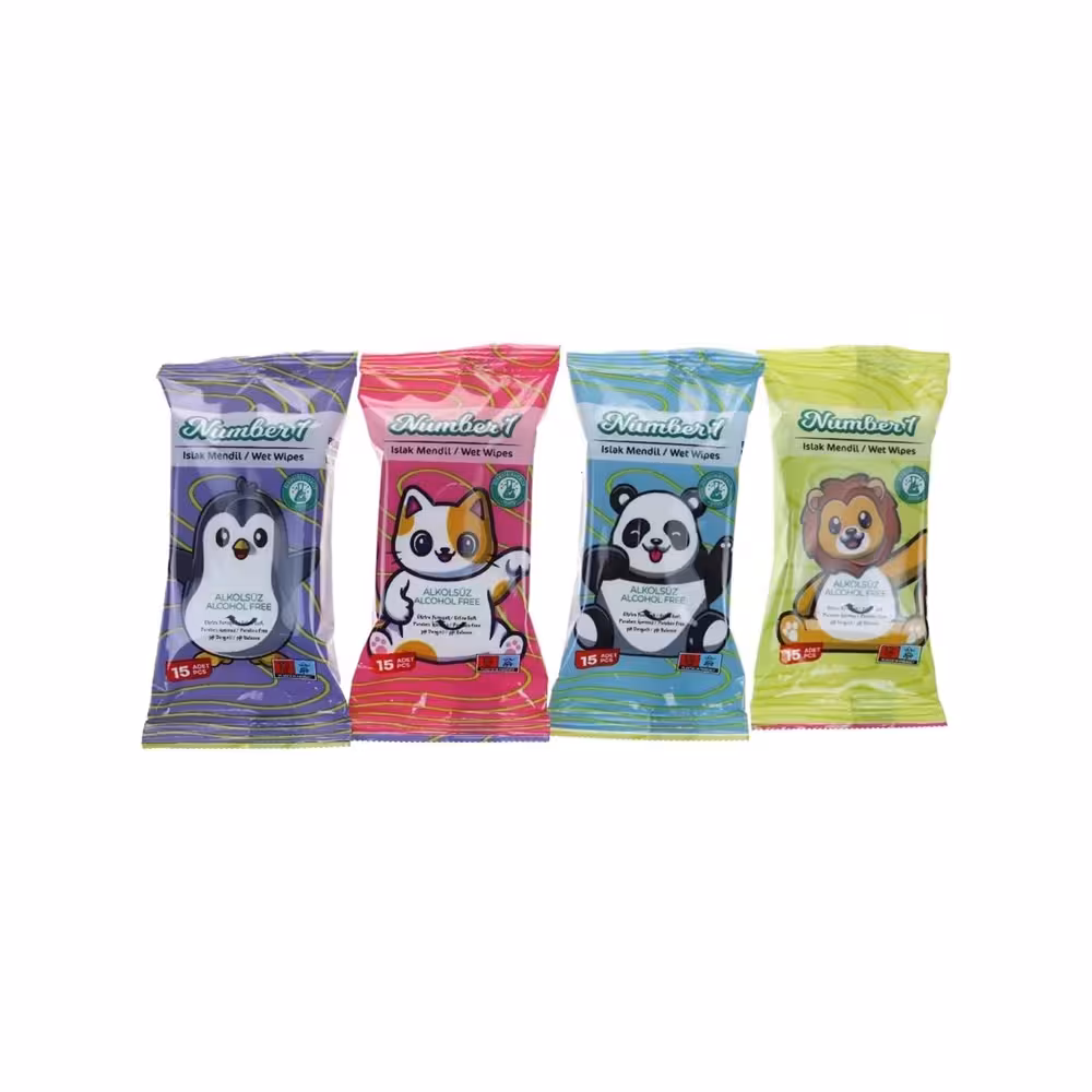 دستمال مرطوب Number 1 بسته 15 عددی