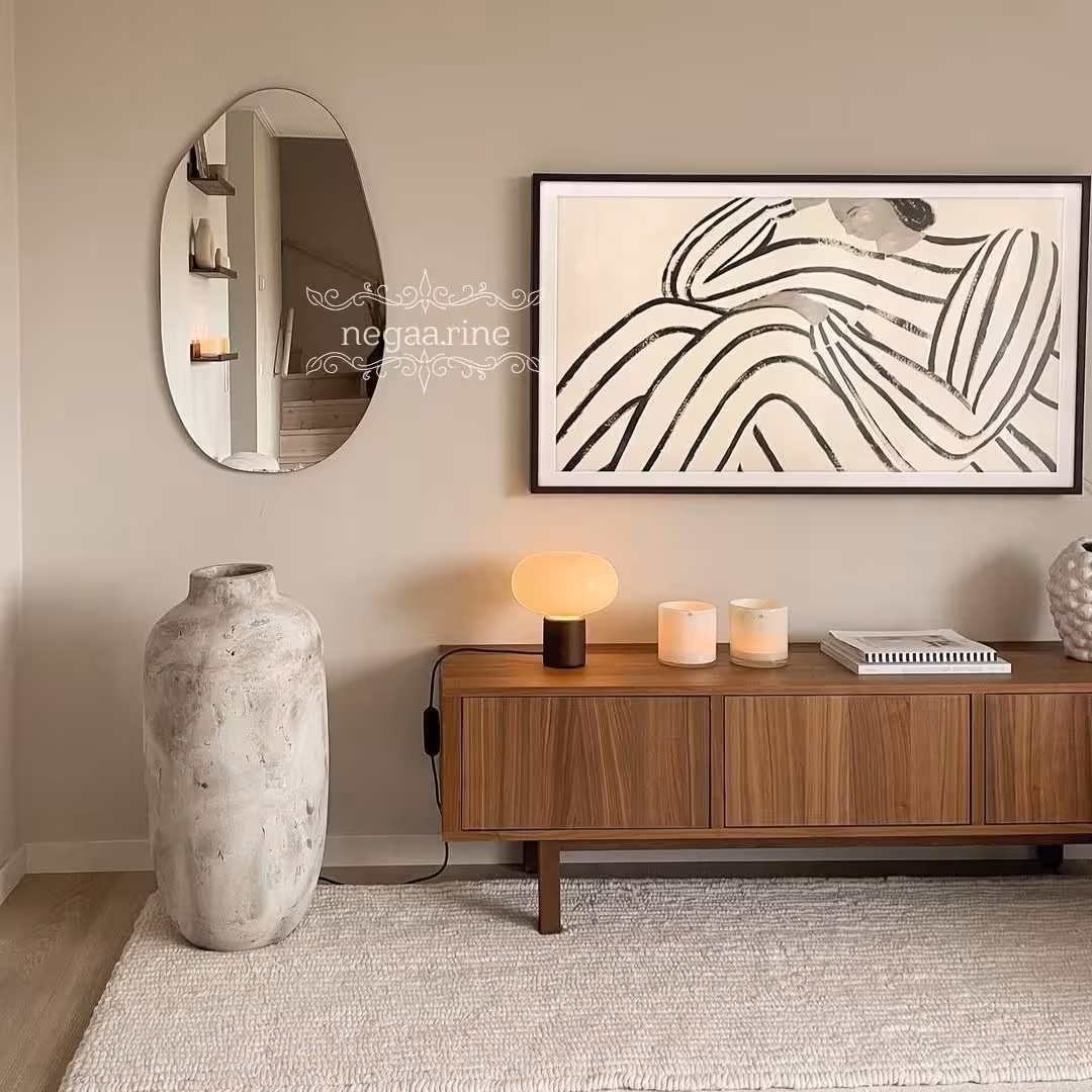 آینه دیواری دفرمه  ابعاد 65×80 اردکان یزد 