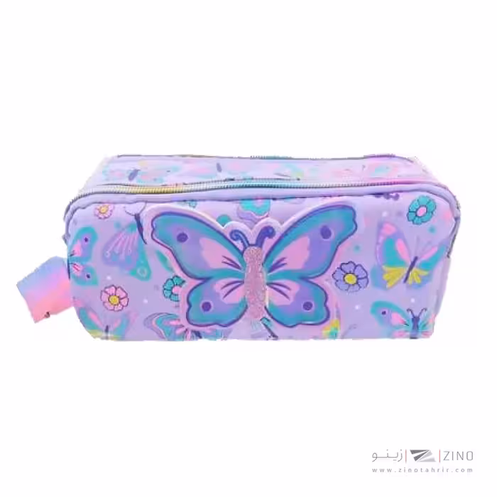 جامدادی دوزیپ وست دسته دار پروانه کد2094-7