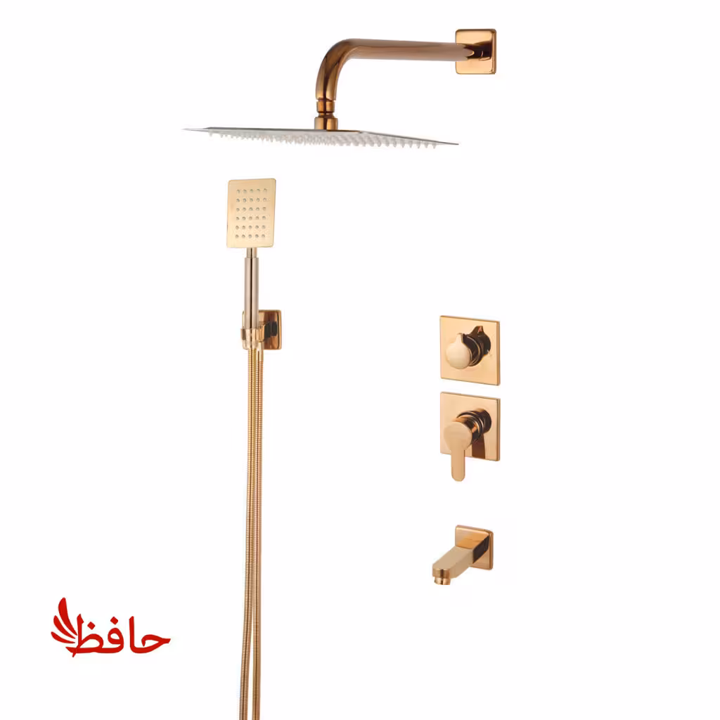 شیر حمام توکار راسان مدل ویوات فلت رزگلد کلاس 1