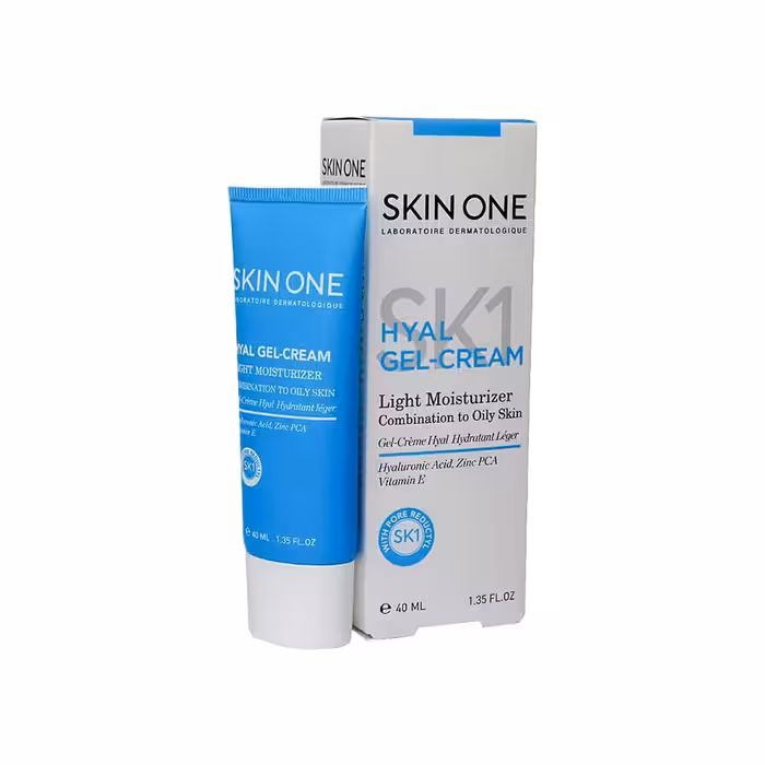 ژل کرم مرطوب کننده اسکین وان مدل Hyal مناسب پوست چرب و مختلط حجم 40 میل