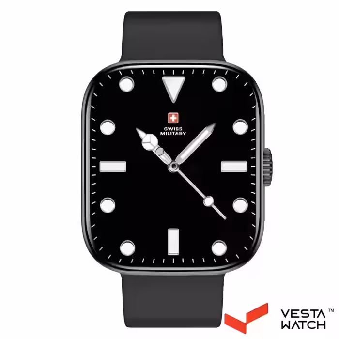 ساعت مچی هوشمند سوئیس میلیتاری SWISS MILITARY مدل ALPS4-BLKF-BLKSS