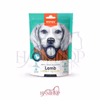 تشویقی سگ ونپی مدل نوار های جرکی با طعم بره 100 گرمwanpy lamb jerky slices