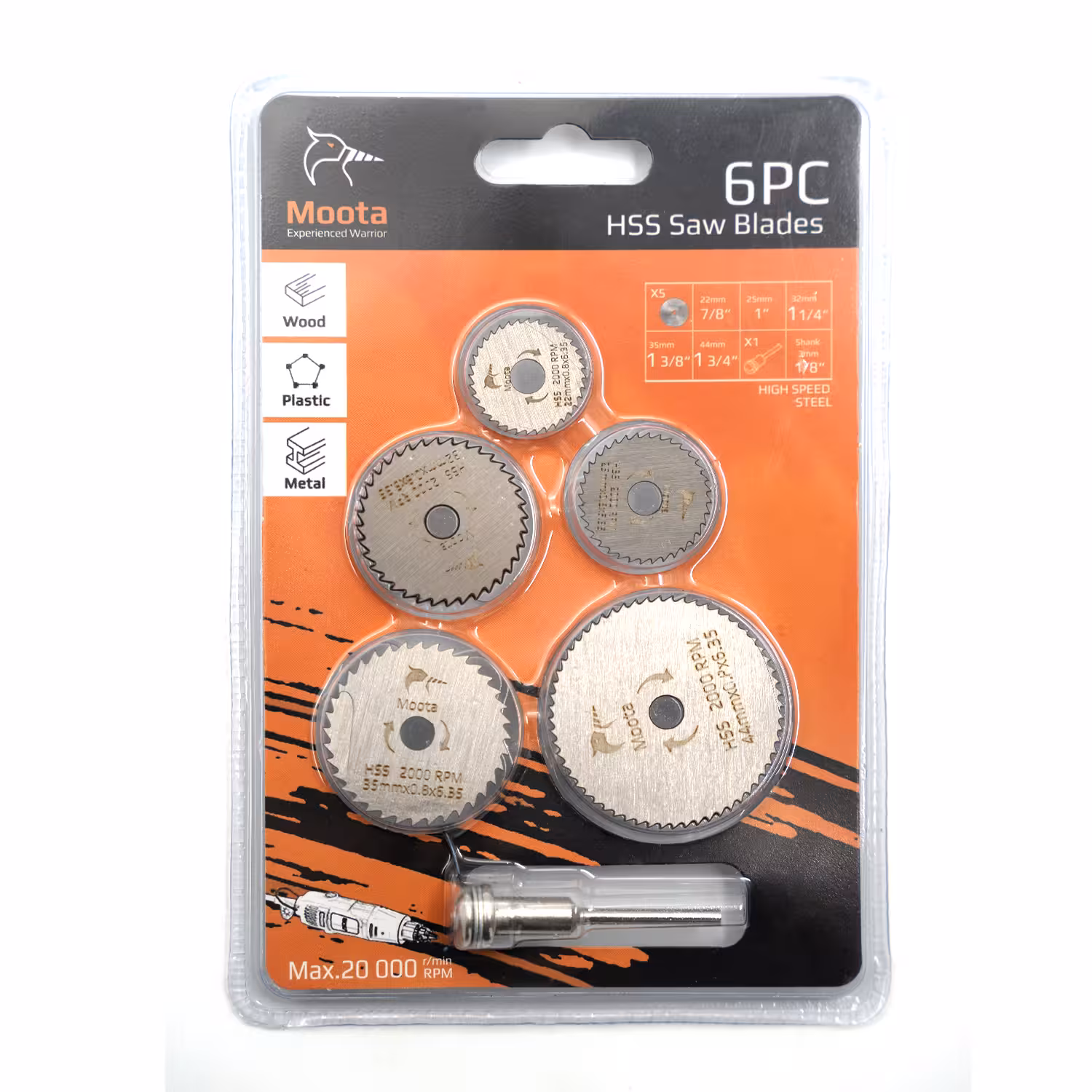 ست تیغ فرز مینیاتوری 6 پارچه موتا مدل MO180003