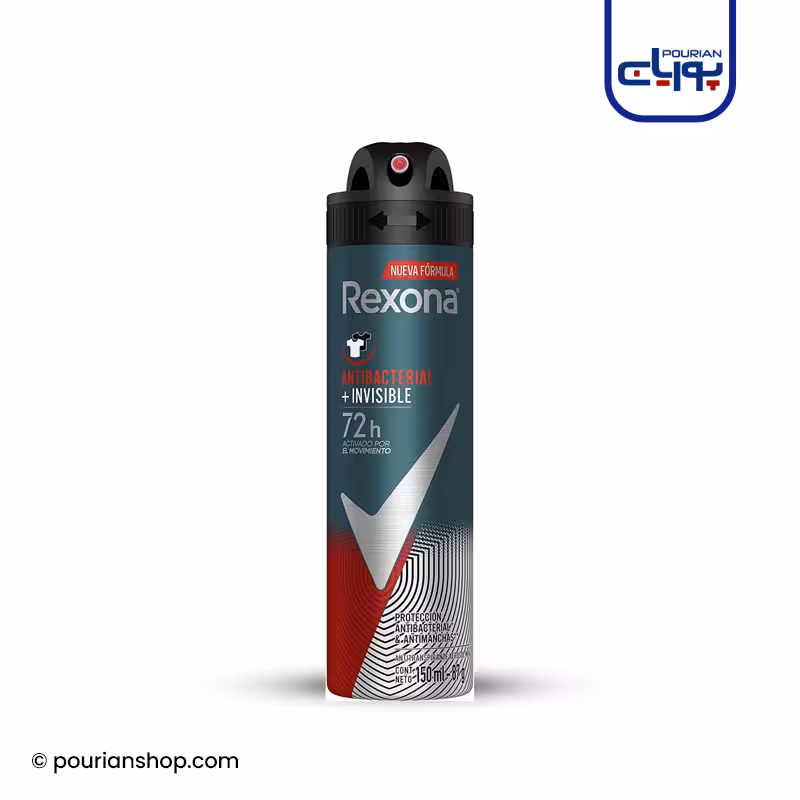 اسپری رکسونا rexona men antibacterial   invisible حجم‌ 200 میلی لیتر مناسب آقایان
