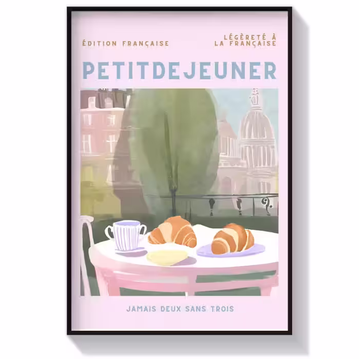 تابلو دکوری کافه طرح Petitde jeuner