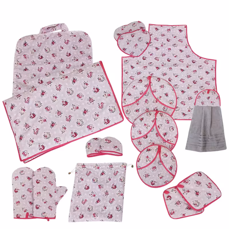 سرویس لوازم پارچه ای آشپزخانه 16 تکه مدل مهر ماه | کالا مکس