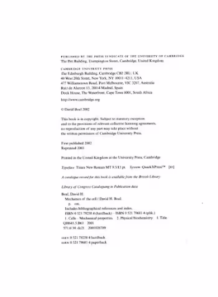 خرید و دانلود نسخه کامل کتاب Mechanics of the Cell