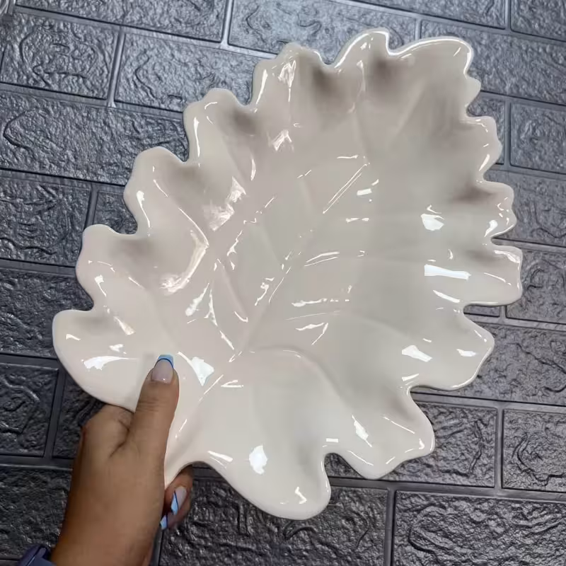 اردوخوری فلورانس سایز بزرگ اردوخوری سرامیکی برگ