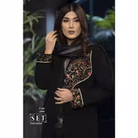 ست مانتو و شلوار سوزندوزی مجلسی مدل آنور کد 1896 برند SET