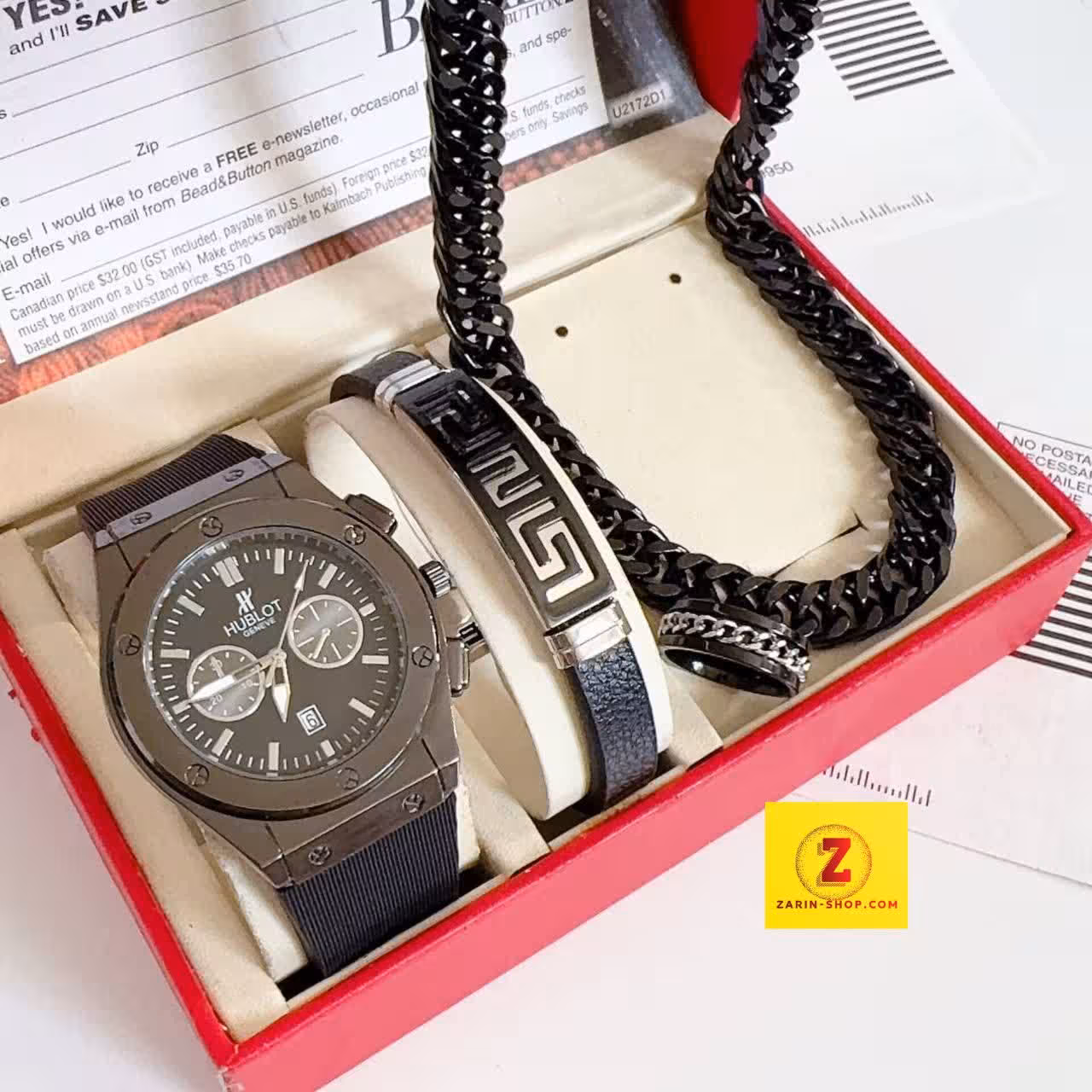 ست ساعت هابلوت و زیورآلات مردانه 560620720