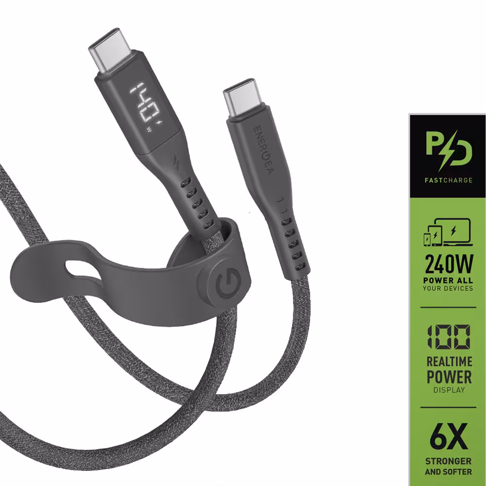 کابل USB-C 240W انرژیا مدل FLOW with Display - فروشگاه اسپيگن ایران