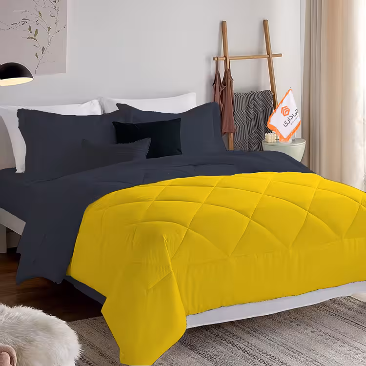 سرویس روتختی دورنگ چیداری زرد نوک مدادی