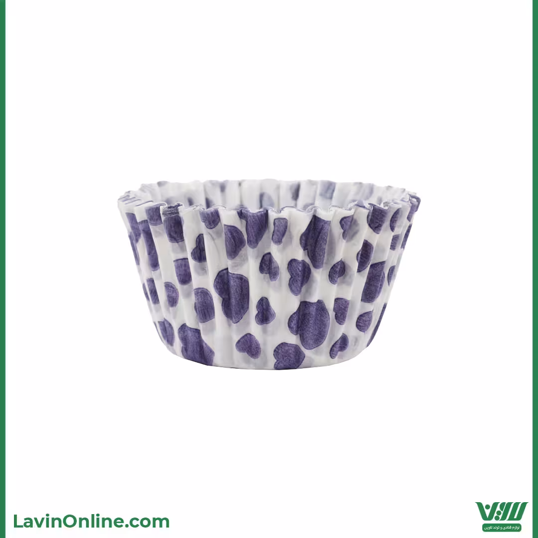 کپسول کاپ کیک طرح دار (قلب بنفش)