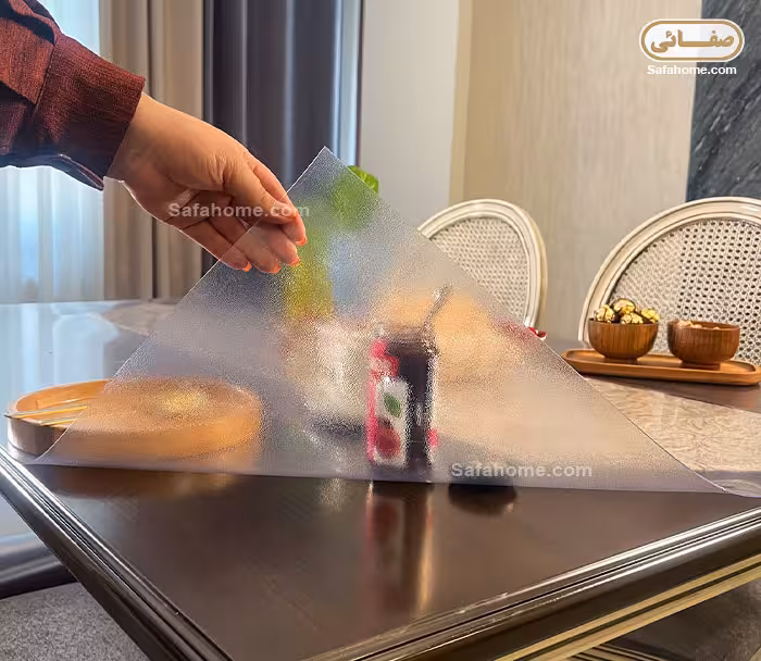 طلق رومیزی 2 میلی‌متر عرض 90 مدل آرگو بافت دار