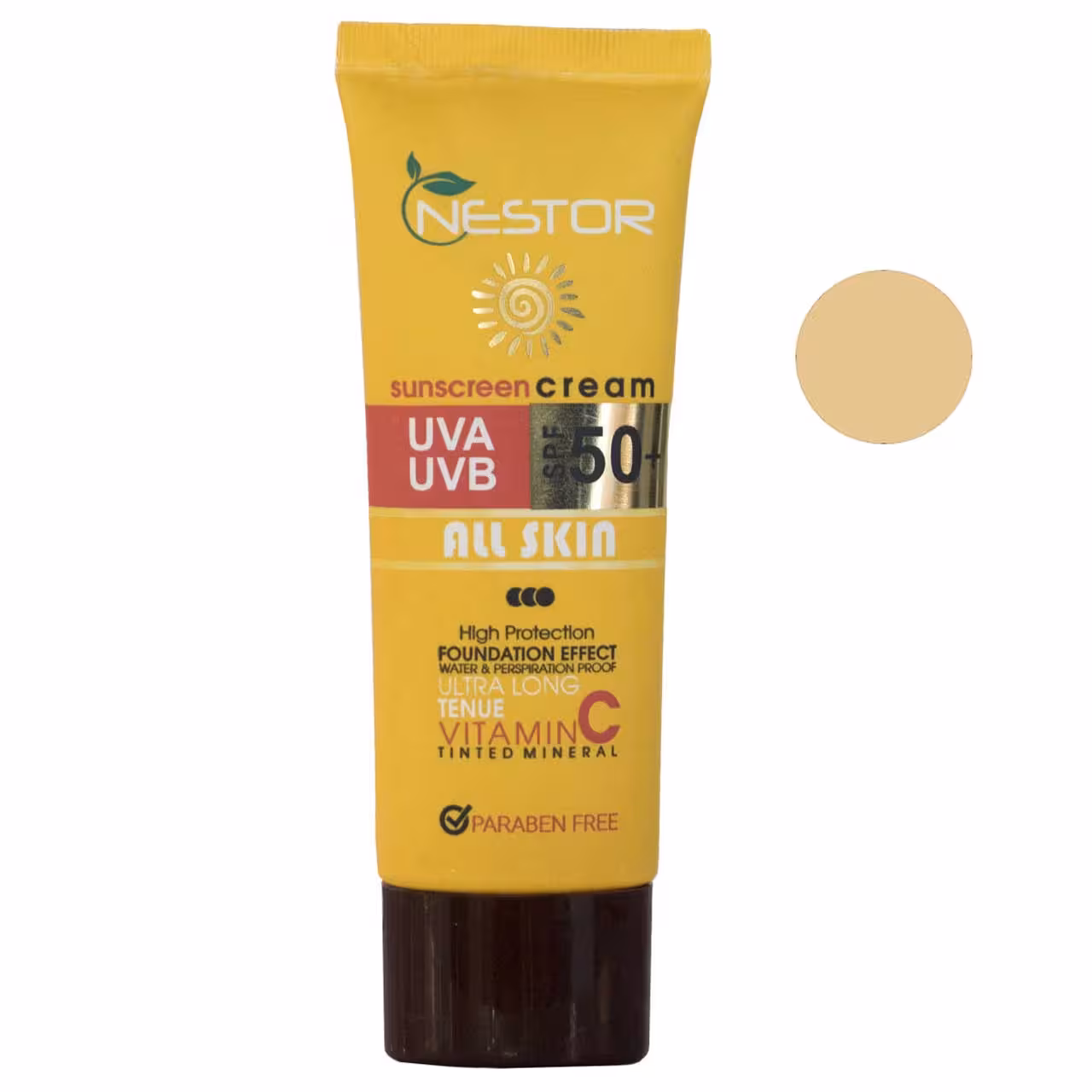 قیمت و خرید کرم ضد آفتاب رنگی نستور حاوی ویتامین C شماره 1 رنگ بژ روشن 50 میل - پوست کالا
