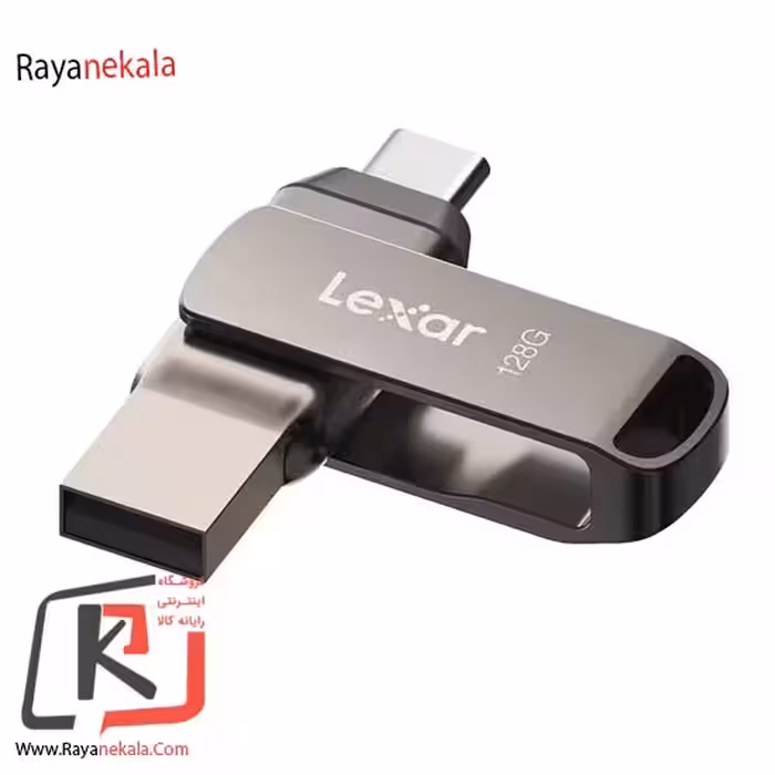 فلش مموری لکسار مدل JumpDrive® Dual Drive D400 USB 3.1 Type-C ظرفیت 64 گیگابایت