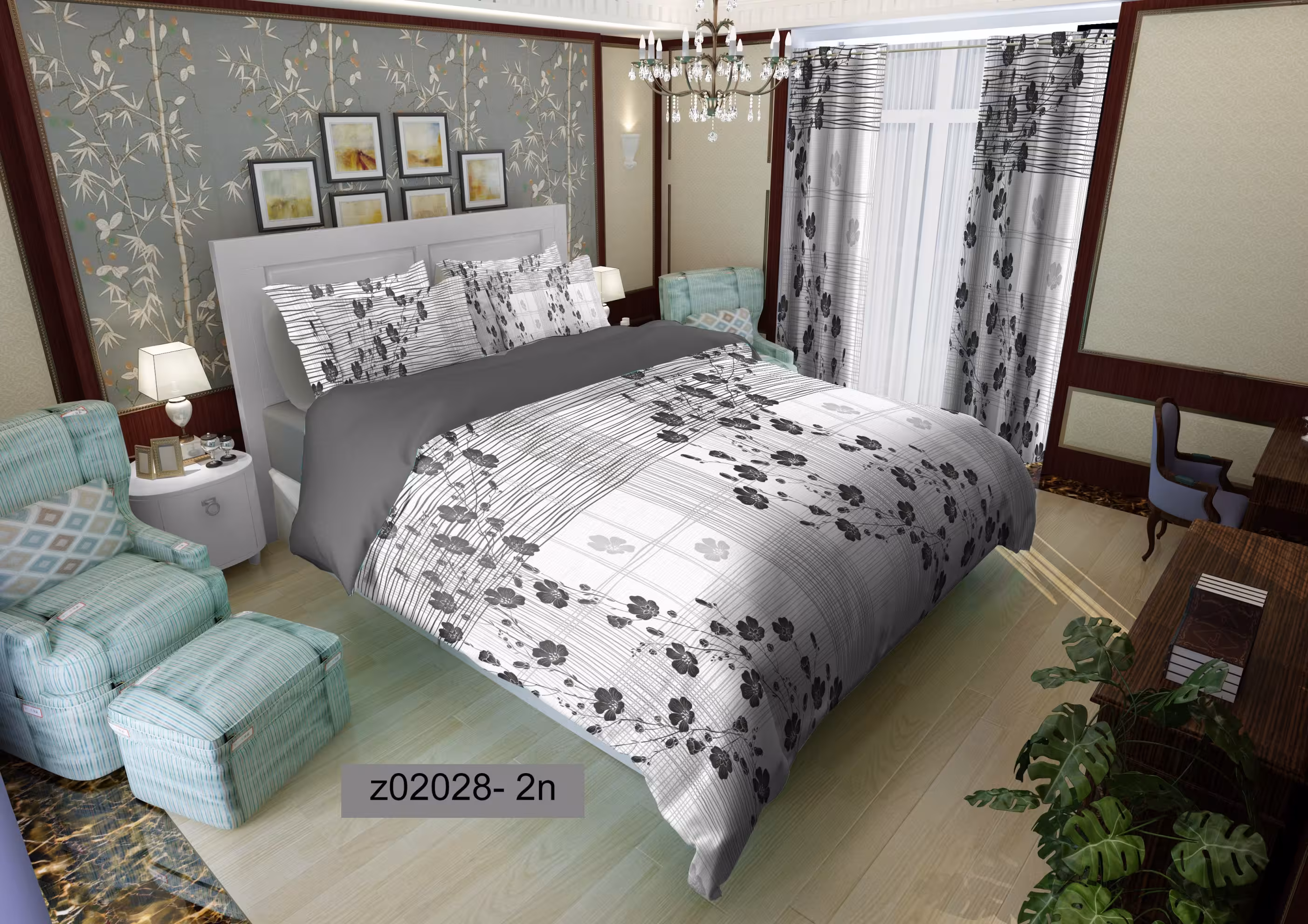 لحاف روتختی تنسل سه بعدی (3D) کالای خواب متین کد 2028