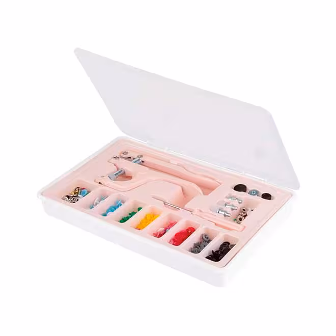 کیت 110 عددی دکمه های فلزی فشاری با ابزار های مناسب crelando Snap fastener set with pliers