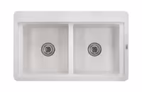 سینک گرانیتی توکار دو لگن اونکس مدل تونیا سفید شنی