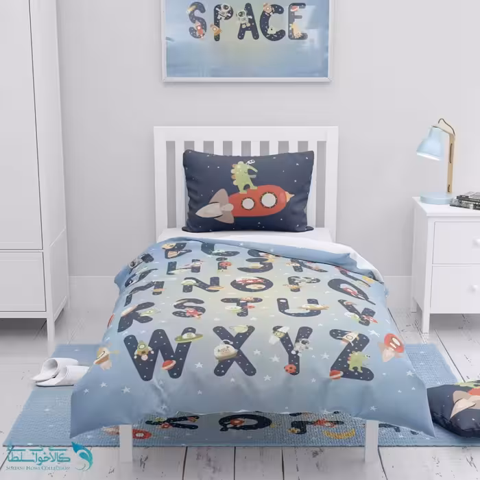 روتختی اتاق کودک طرح موشک سایز یکنفره کد A4114