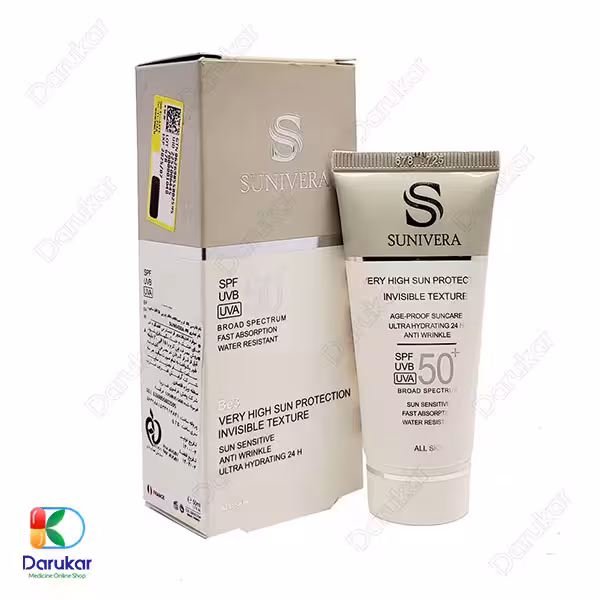 کرم ضد آفتاب فاقد رنگ سانیورا SPF50 حجم 50 میلی لیتر