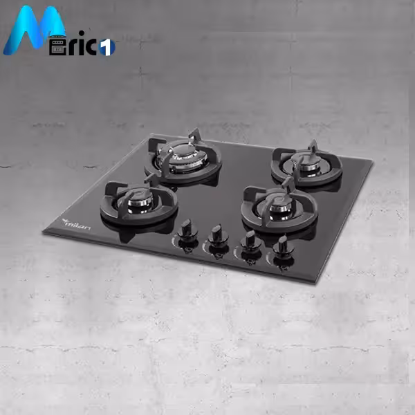 گاز رومیزی میلان کد G42 چهار شعله شیشه