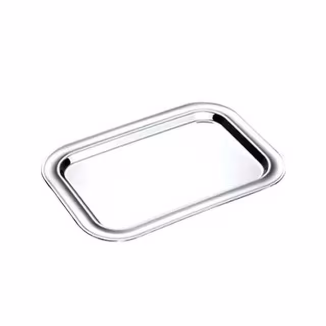 سینی استیل مستطیلی نگار مدل نگین سایز 4