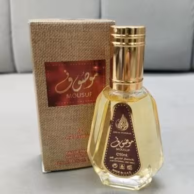 عطر ادکلن موصوف قهوه ای 50میل ارض الزعفران