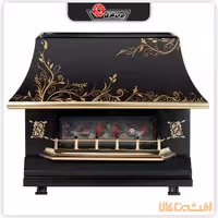 بخاری دودکش دار ایران شرق مدل 18000 (آذرخش CH180) گلبرگ طلایی