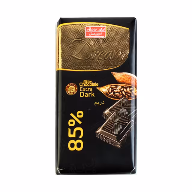 شکلات مغزدار بیتر 85 درصد شیرین عسل 100 گرمی