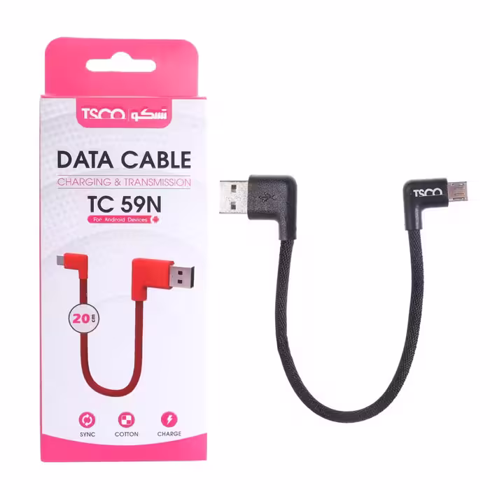 کابل شارژ اندروید مینی TSCO مدل TC 59N - مشکی
