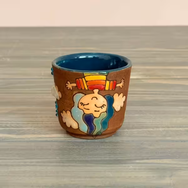 شات بدون دسته رنگین گلس طرح چهار