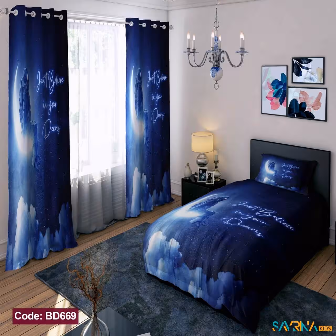 ست اتاق خواب پسرانه طرح فضانورد کد BD669