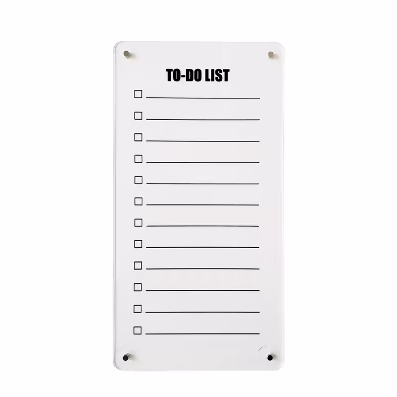 تخته وایت برد مدل چک لیست روزانه سایز 12*23 سانتیمتر | چاوه