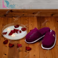 دمپایی حوله ای طرح کرالیچ رنگ بنفش