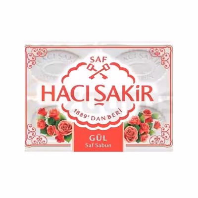 صابون حاجی شاکر HACI SAKIR رایحه گل رز GUL ROSE بسته 4 عددی