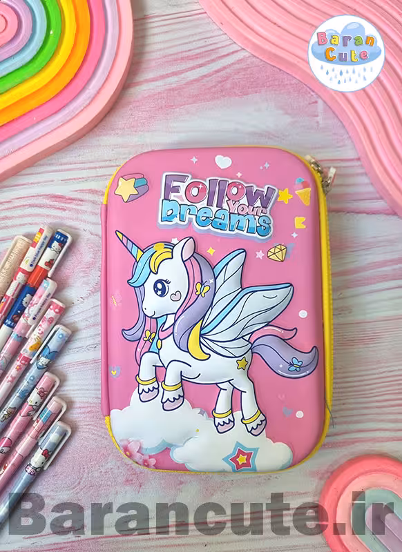 جامدادی کتابی برجسته طرح یونیکورن 7